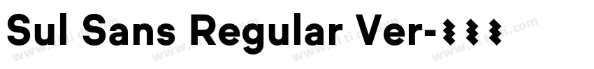 Sul Sans Regular Ver字体转换